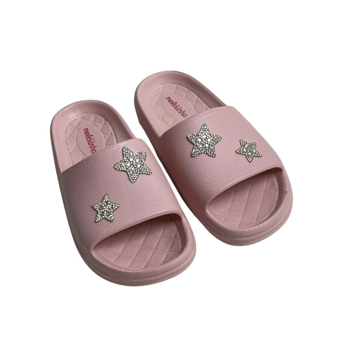 Chinelo Slide Molekinha Infantil Menina 2338111 Rosa Rosa 4