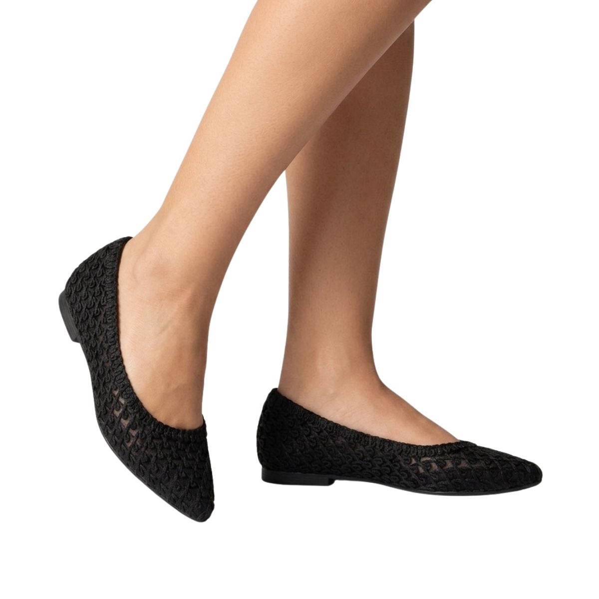 Sapatilha Valentina Feminina 373315 Preta Preto 2