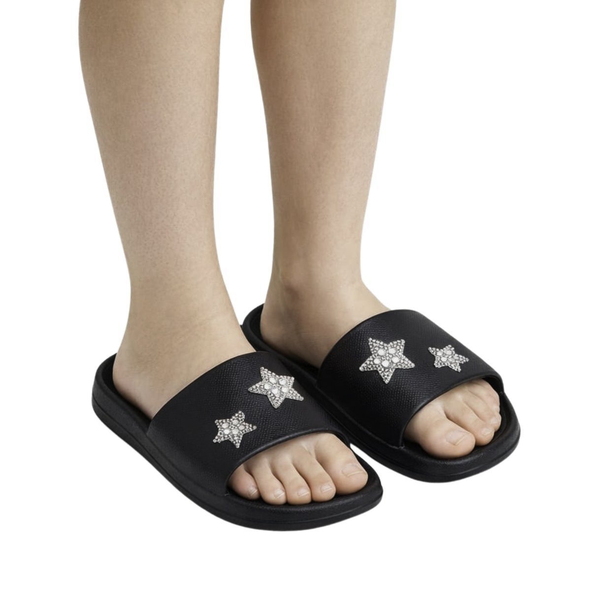 Chinelo Slide Molekinha Infantil Menina 2338111 Preto Preto 2