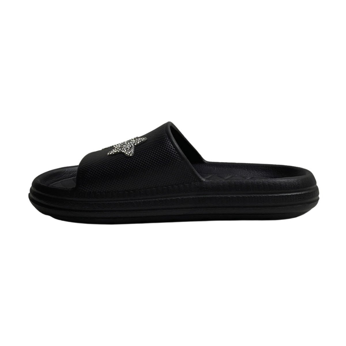 Chinelo Slide Molekinha Infantil Menina 2338111 Preto Preto 3