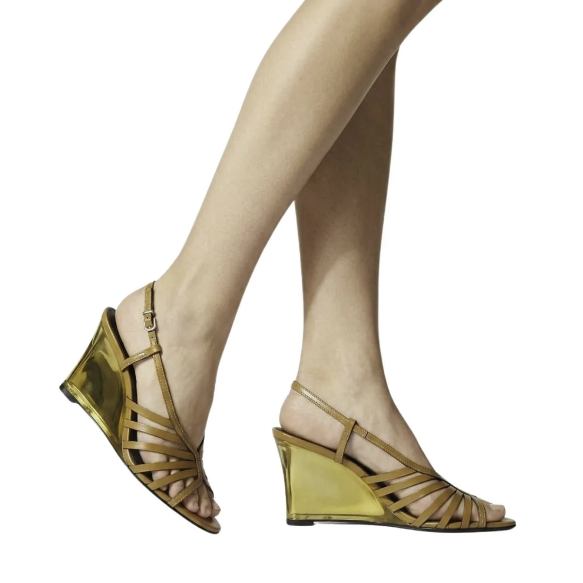 Sandália Di Valentini Feminina 544812601 Amarela Amarelo 2