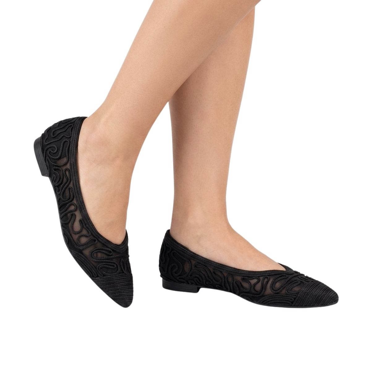 Sapatilha Valentina Feminina 373316 Preto Preto 2