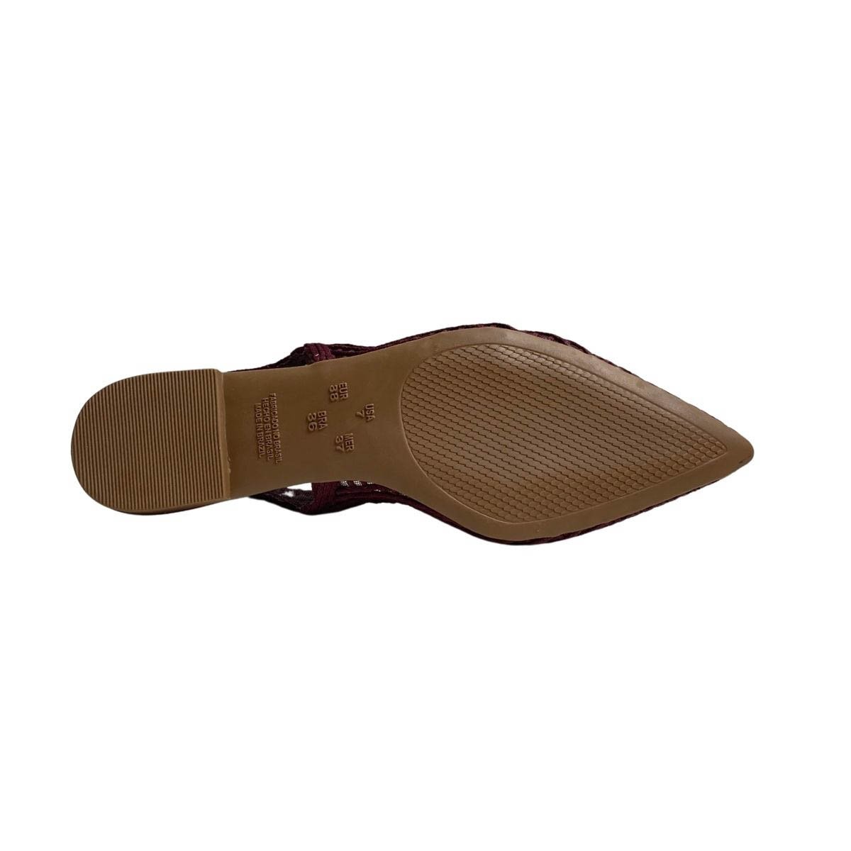 Sapatilha Valentina Feminina 373252 Bordô Bordô 6