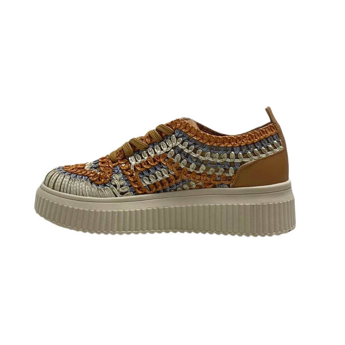 Tênis Valentina Feminino 605026 Bege Bege 3