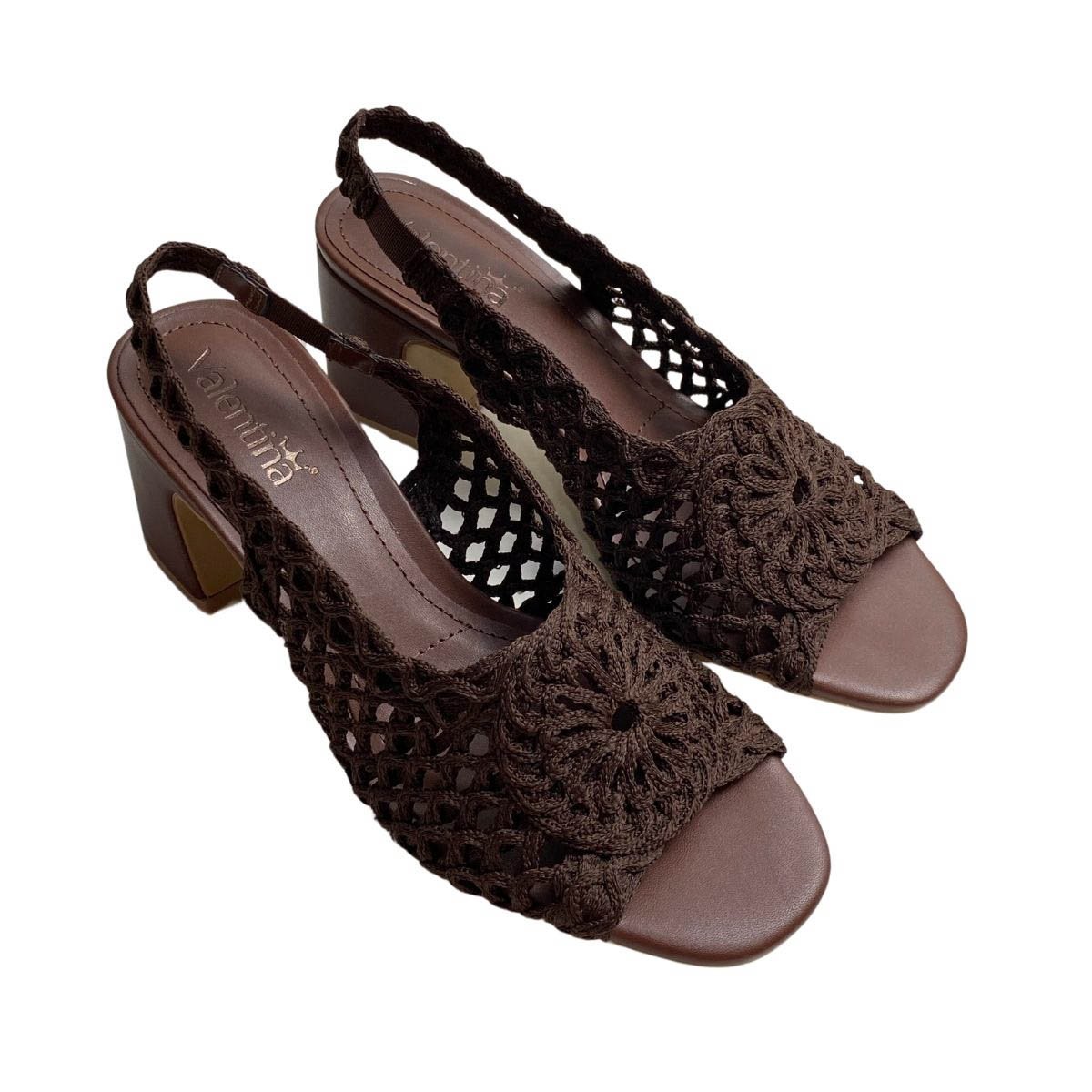 Sandália Valentina Feminina 451091 Marrom escuro Marrom 4