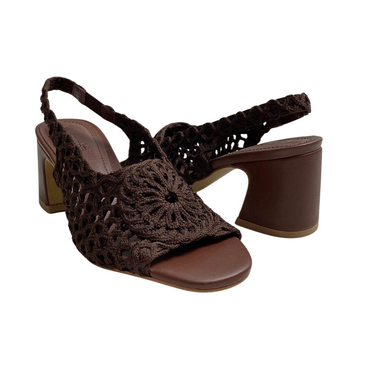 Sandália Valentina Feminina 451091 Marrom escuro Marrom 5