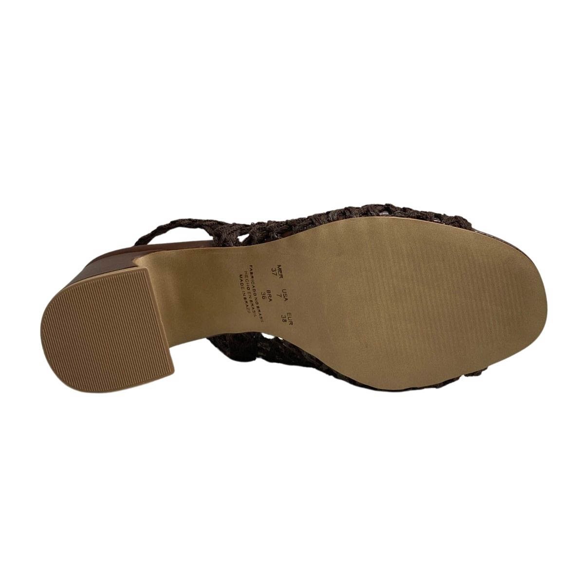 Sandália Valentina Feminina 451091 Marrom escuro Marrom 6