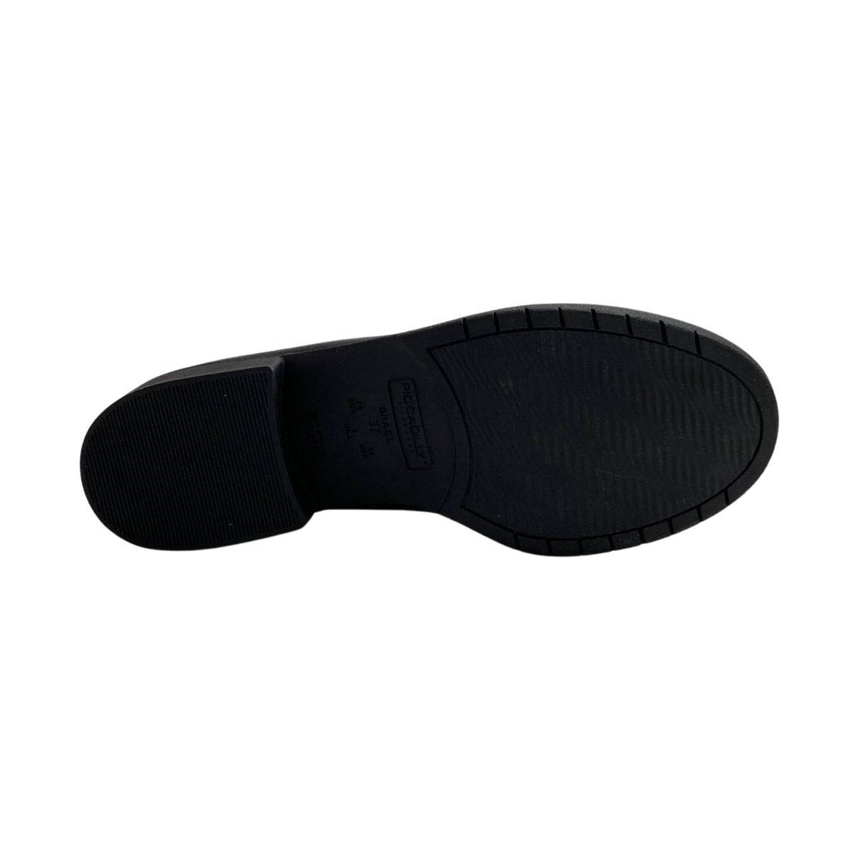 Mocassim Piccadilly Feminino 653023 Preto Preto 6