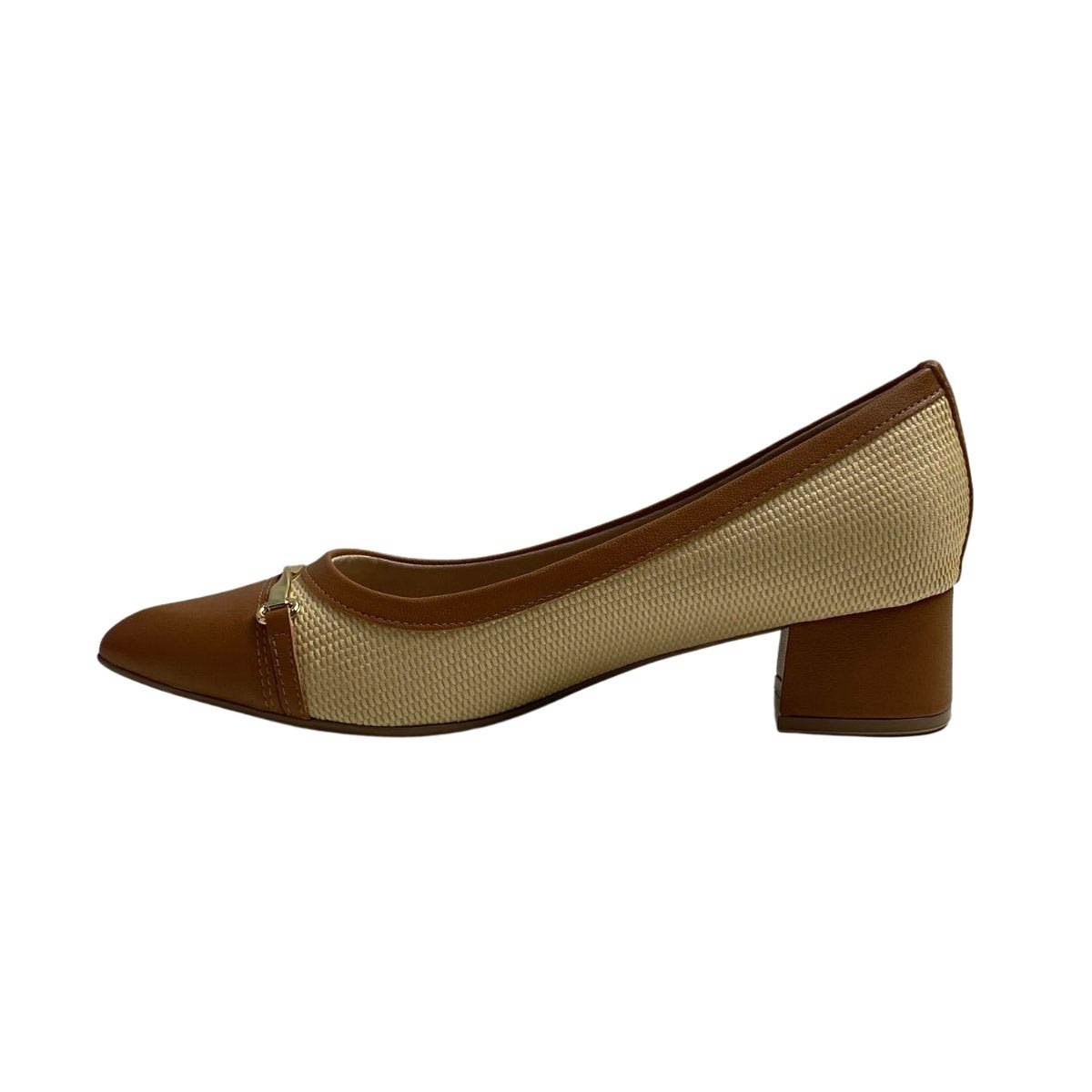 Sapato Piccadilly Feminino 739099 Marrom Claro Bege 3