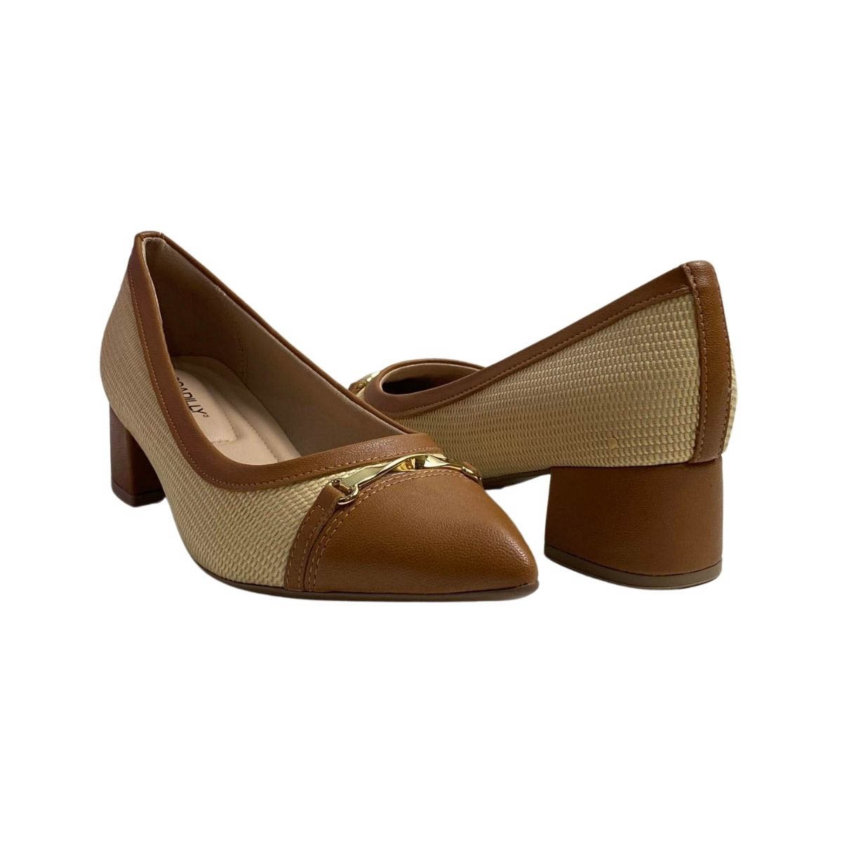 Sapato Piccadilly Feminino 739099 Marrom Claro Bege 5