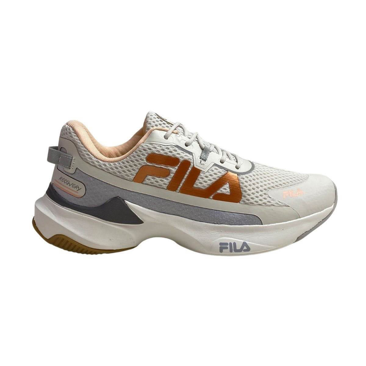 Tênis Esportivo Fila Feminino 51J728X Branco/Salmon