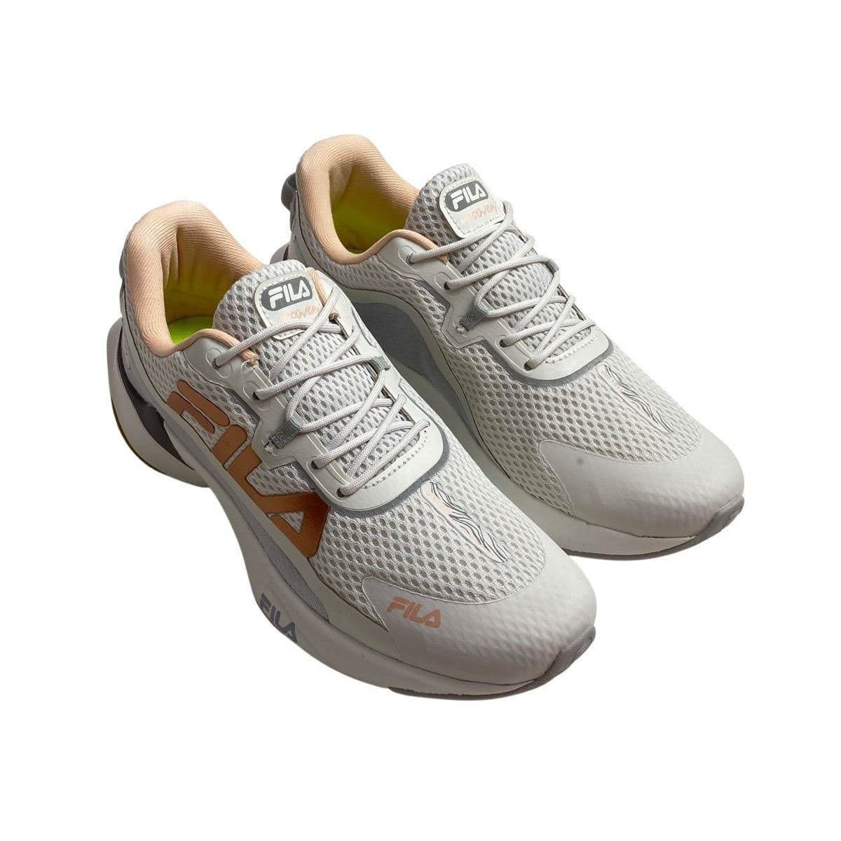 Tênis Esportivo Fila Feminino 51J728X Branco/Salmon Branco 4