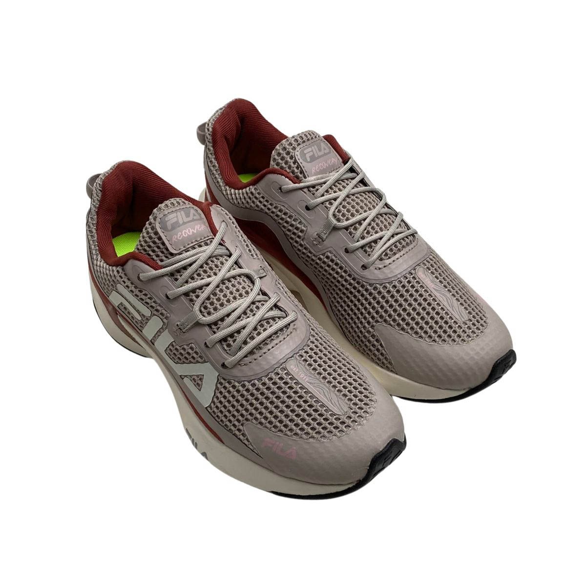 Tênis Esportivo Fila Feminino 51J728X Rose Cinza/Bordô 4
