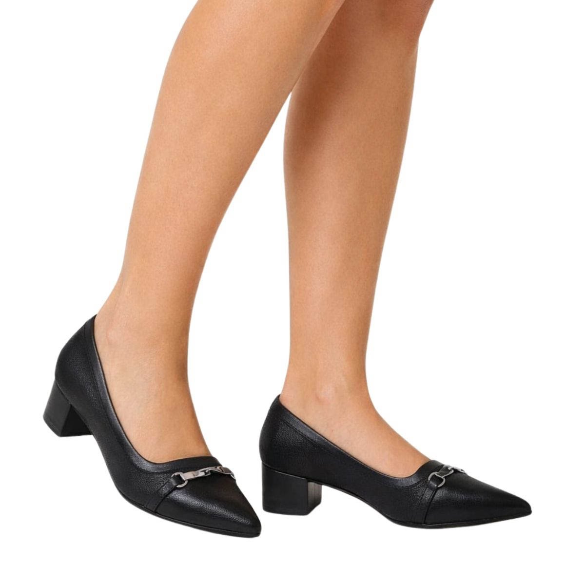 Sapato Piccadilly Feminino 739099 Preto Preto 2