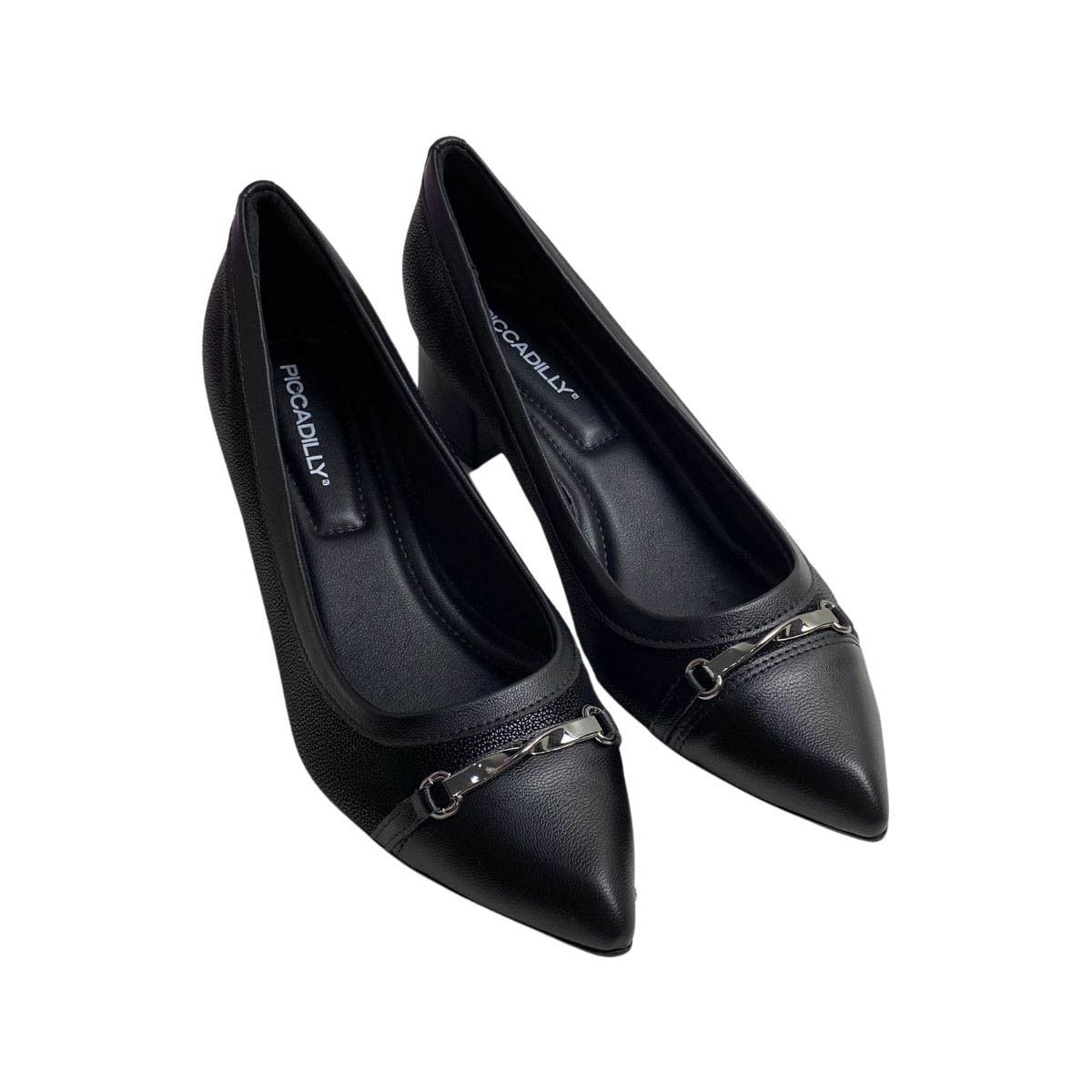 Sapato Piccadilly Feminino 739099 Preto Preto 4
