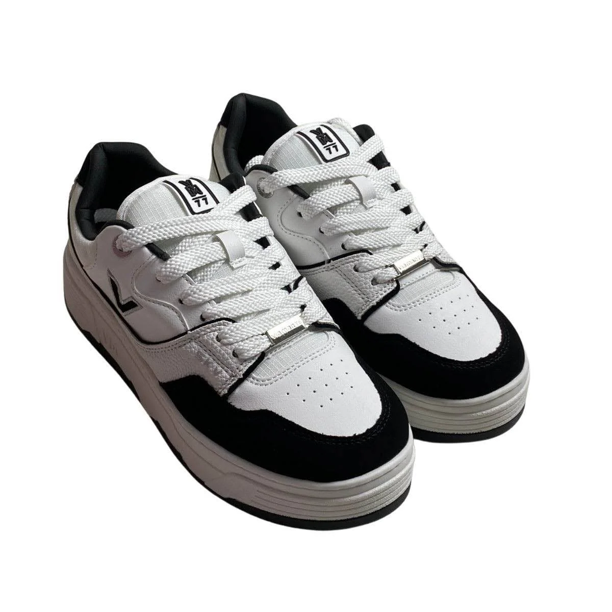 Tênis Via Marte Feminino 225010 Branco Branco/Preto 4