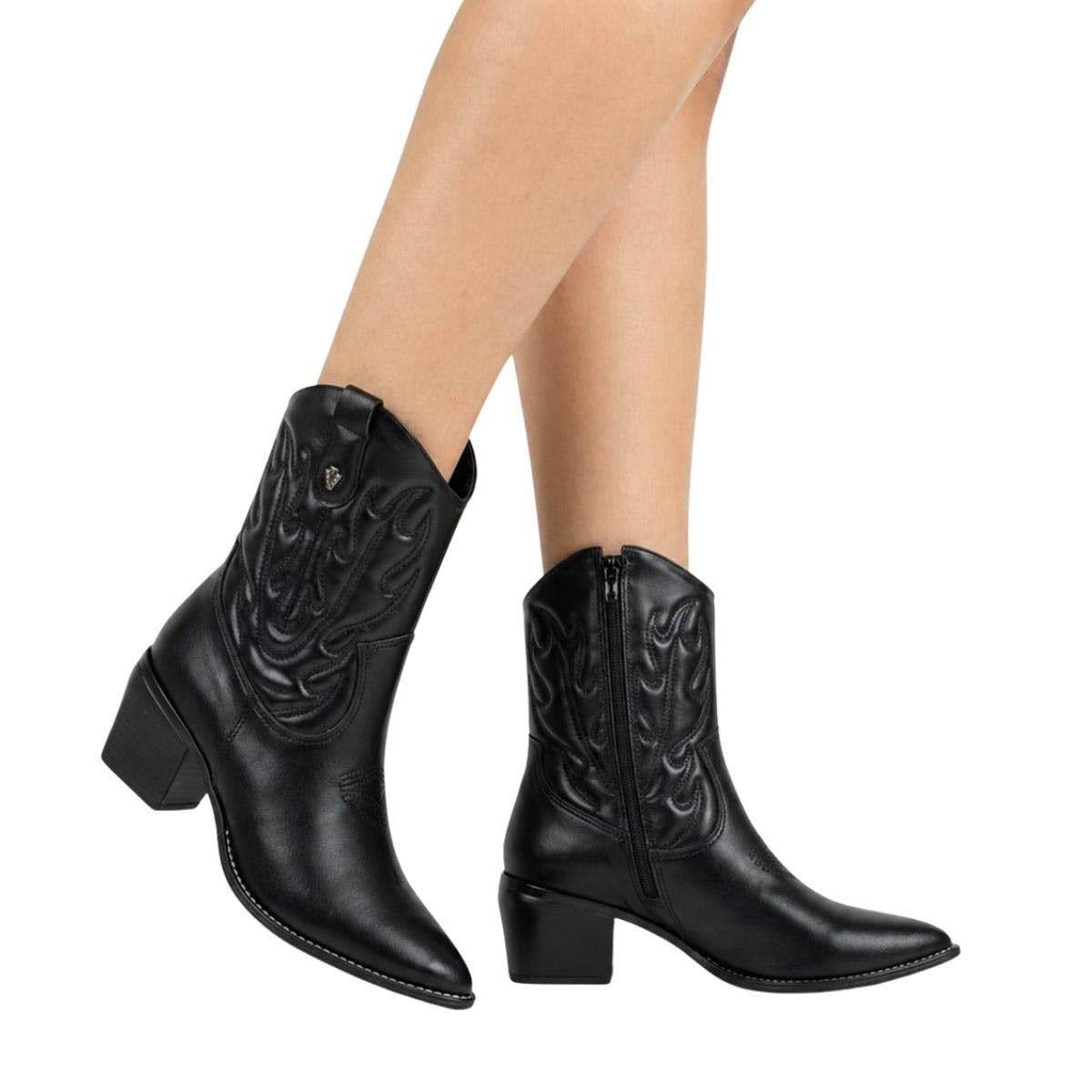 Bota Via Marte Feminina 054014 Preto Preto 2