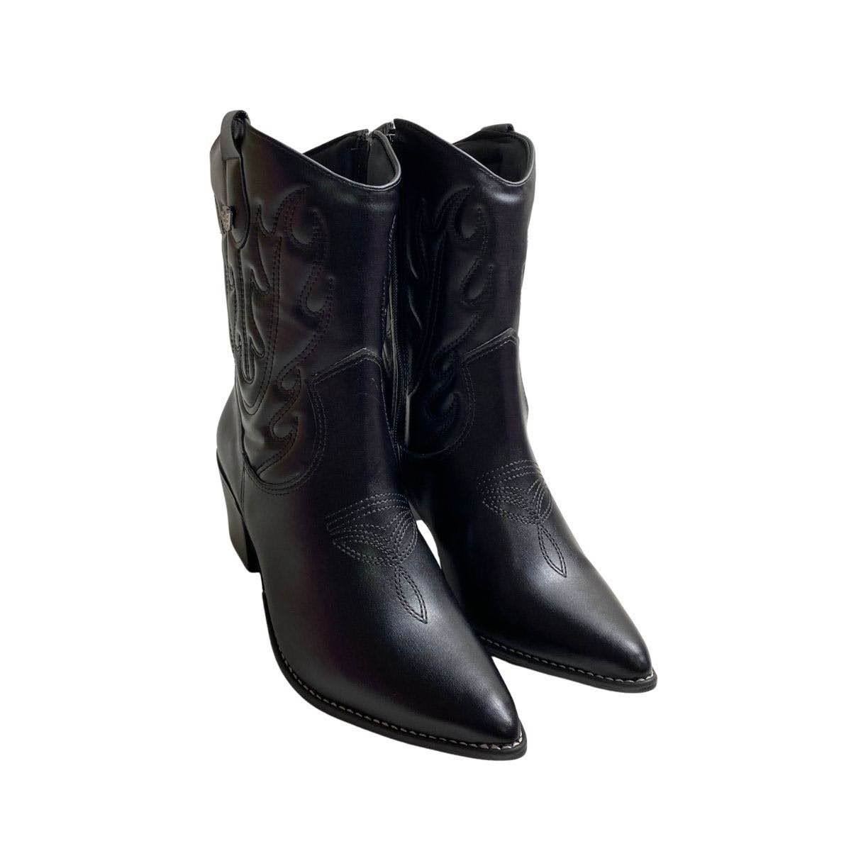 Bota Via Marte Feminina 054014 Preto Preto 4