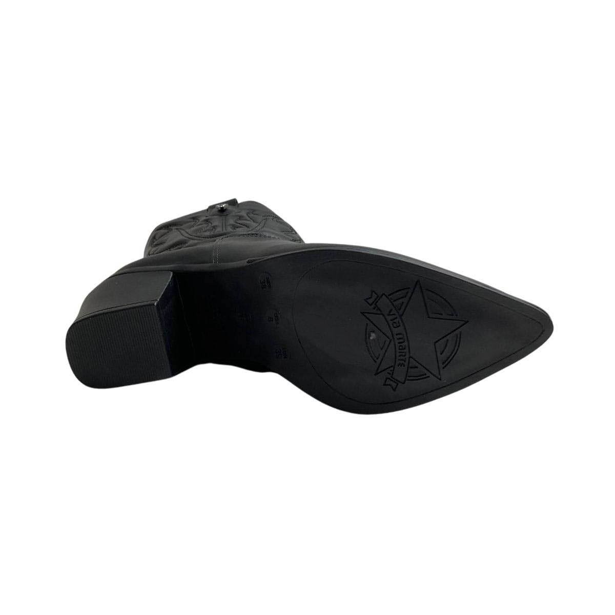 Bota Via Marte Feminina 054014 Preto Preto 6