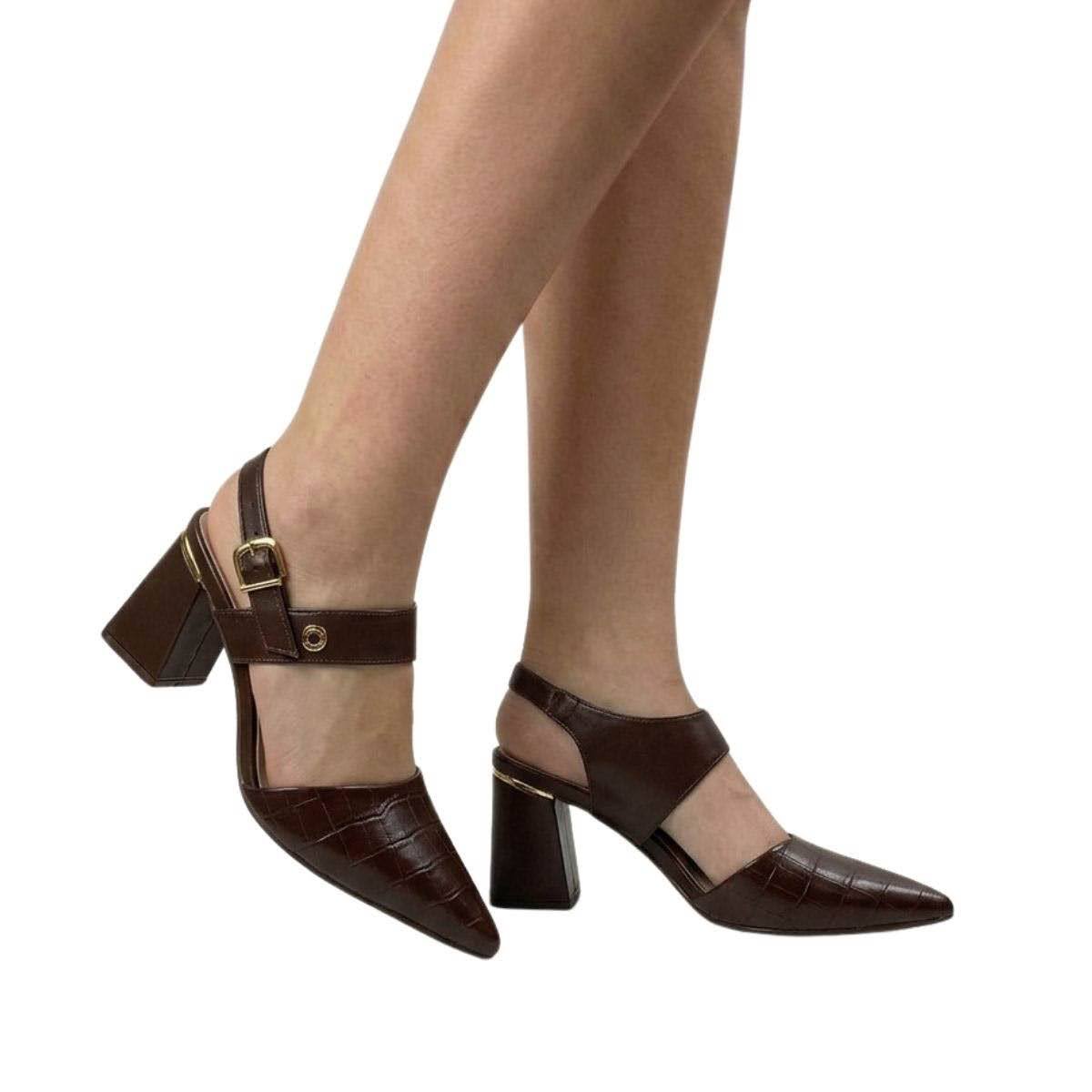 Sapato Bebecê Feminino T7012022 Marrom Escuro Marrom 2