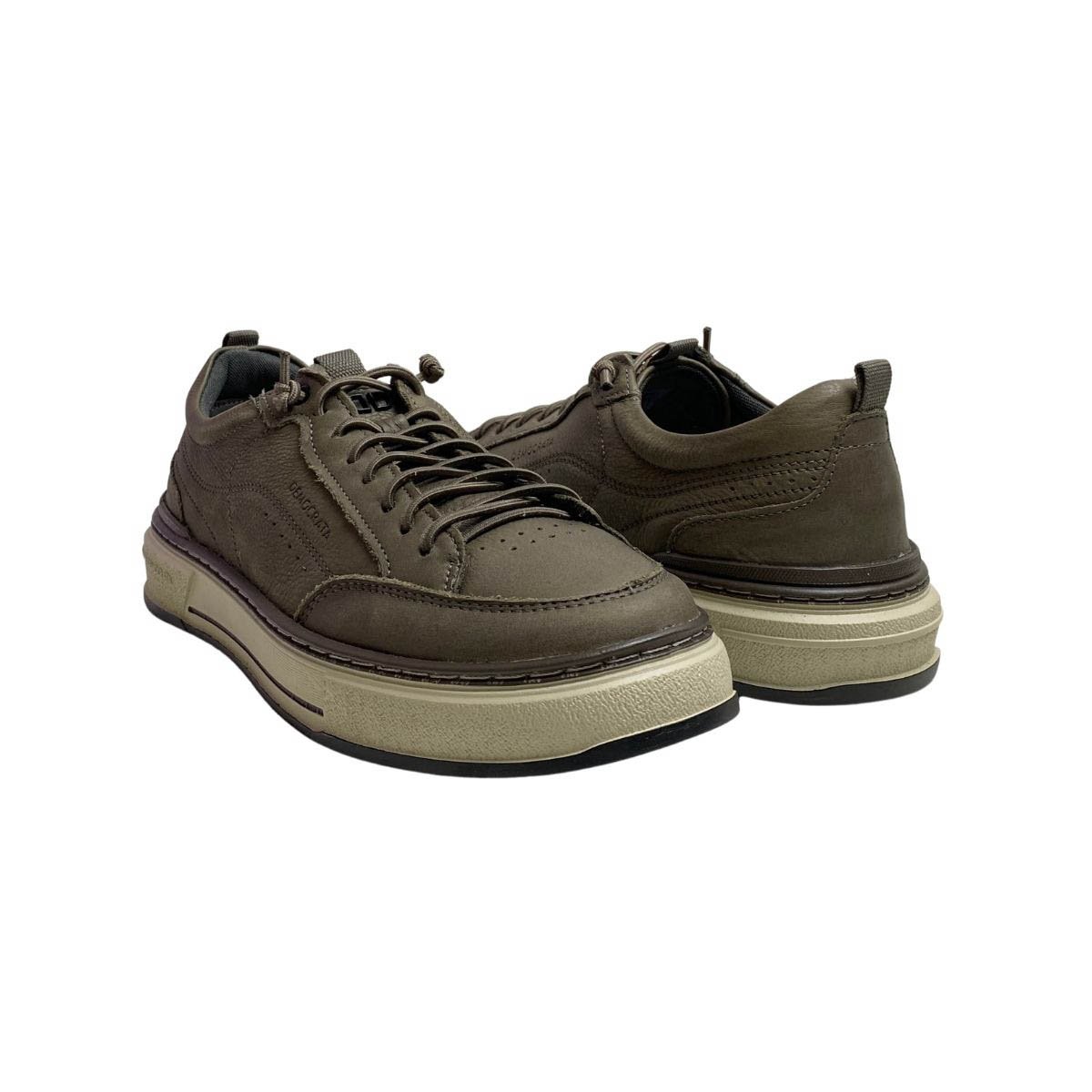 Sapatenis Democrata Masculino 640201 Cinza Taupe 5