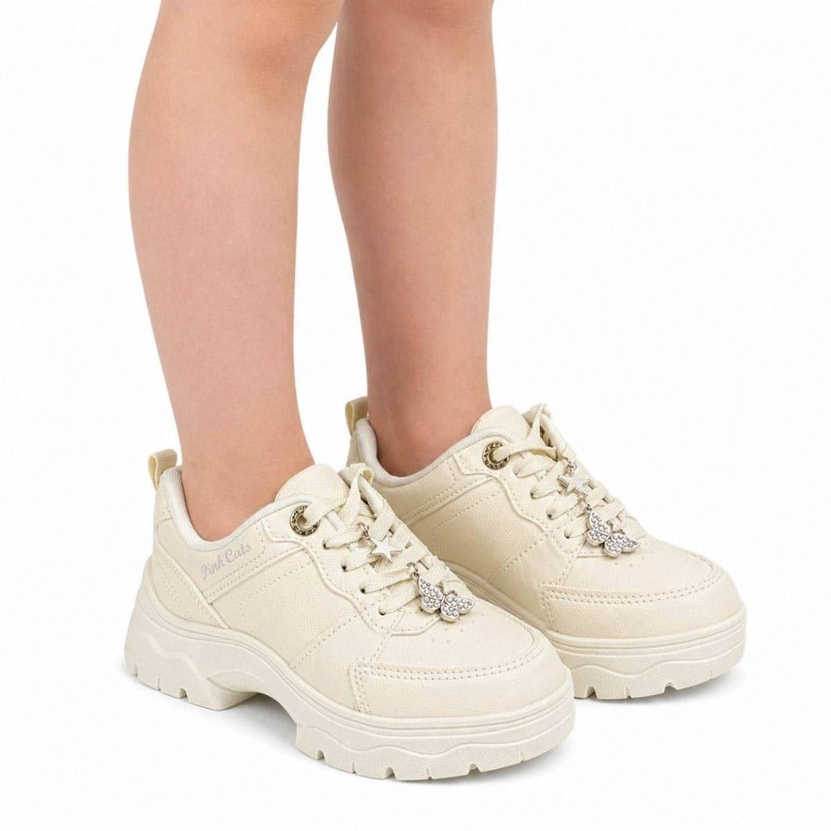 Tênis Pink Cats Infantil Menina V6241 Off White Off White 2