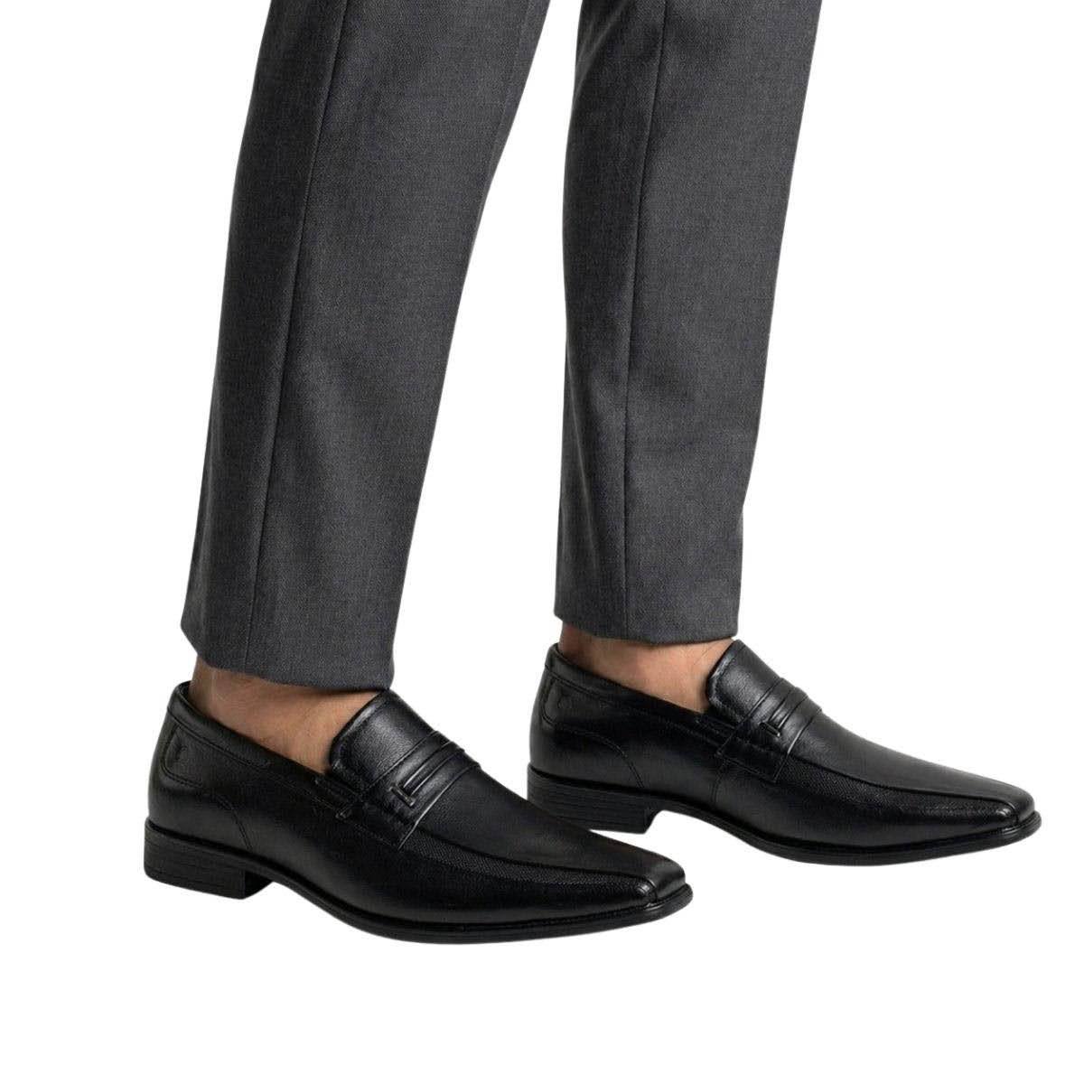 Sapato Social Democrata Masculino 646102 Preto Preto 2