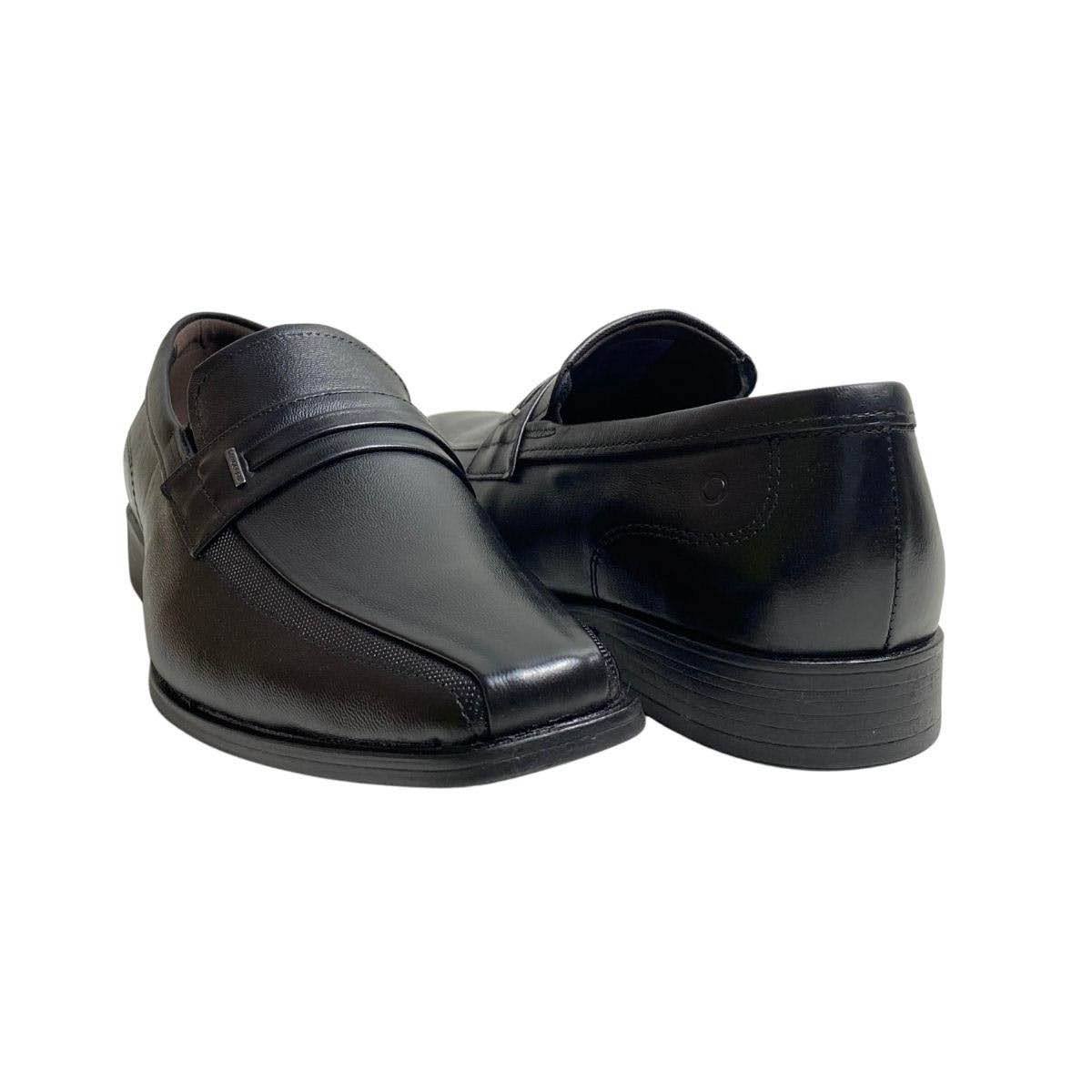 Sapato Social Democrata Masculino 646102 Preto Preto 5