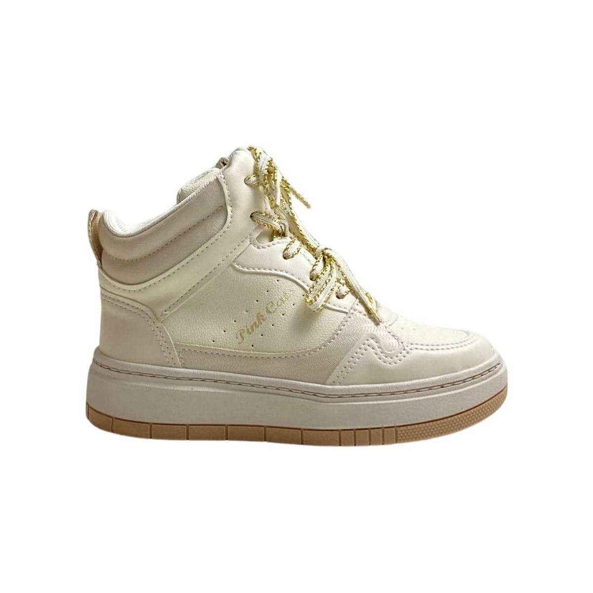 Tênis Pink Cats Infantil Menina V6153 Off White