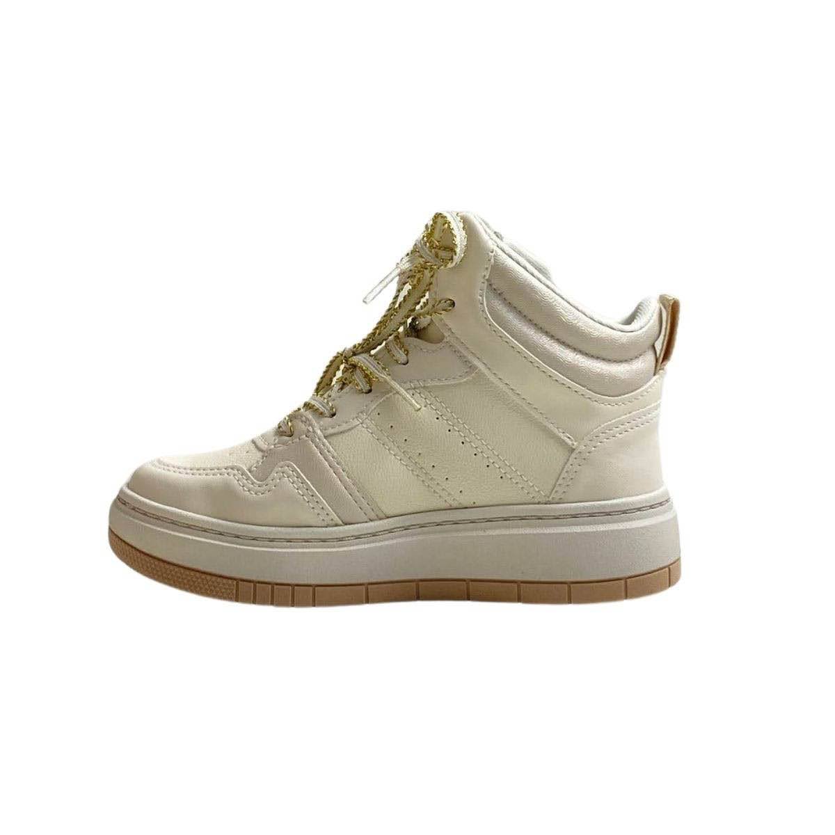 Tênis Pink Cats Infantil Menina V6153 Off White Branco 3