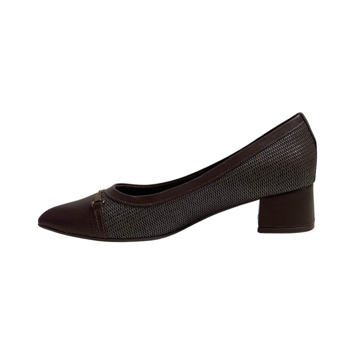 Sapato Piccadilly Feminino 739099 Marrom Escuro Marrom 3