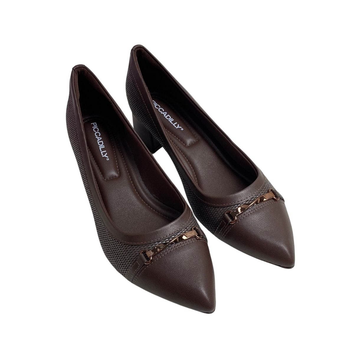 Sapato Piccadilly Feminino 739099 Marrom Escuro Marrom 4
