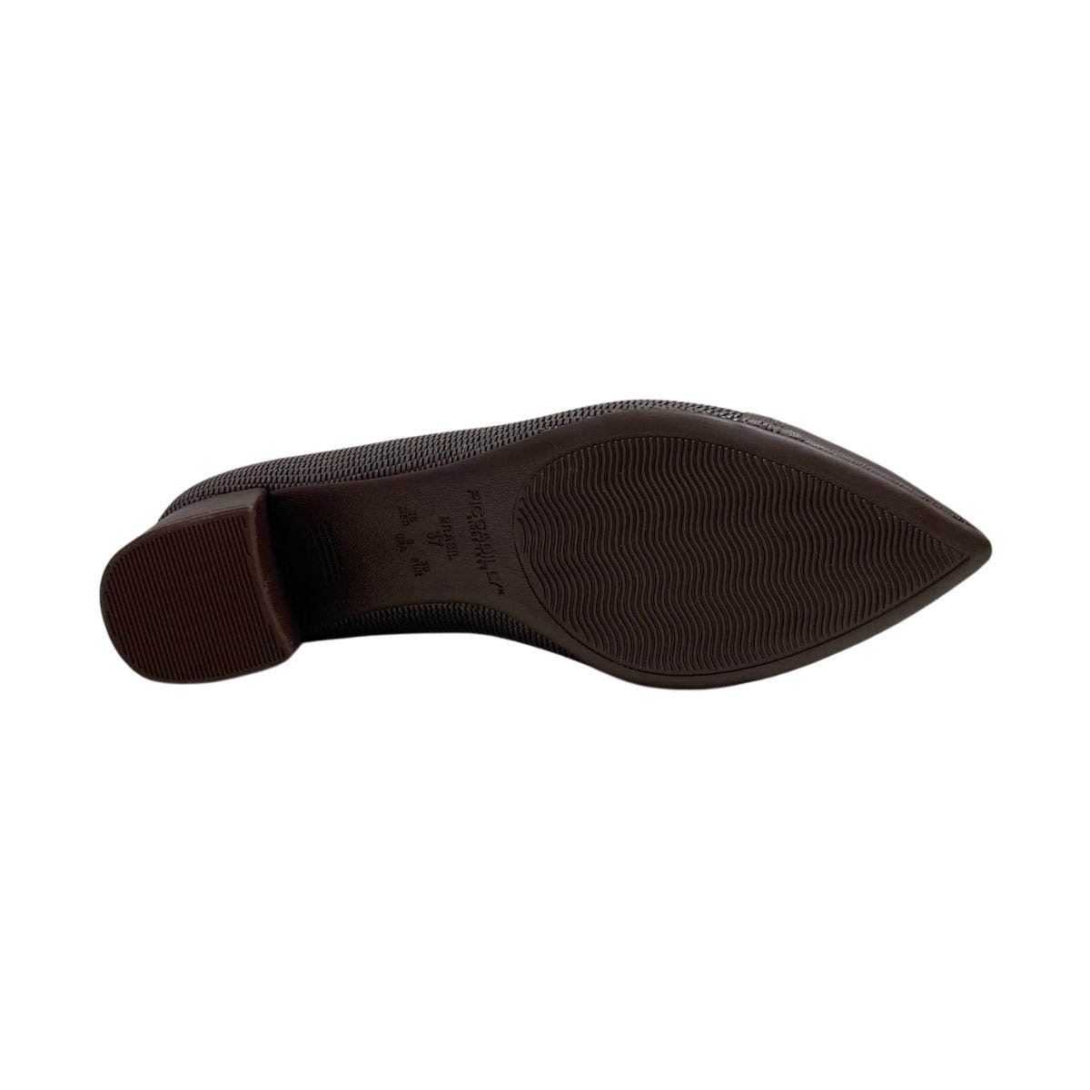 Sapato Piccadilly Feminino 739099 Marrom Escuro Marrom 6
