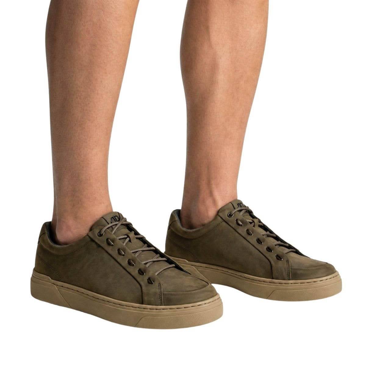 Sapatenis Democrata Masculino 240902 Cinza Escuro Taupe 2