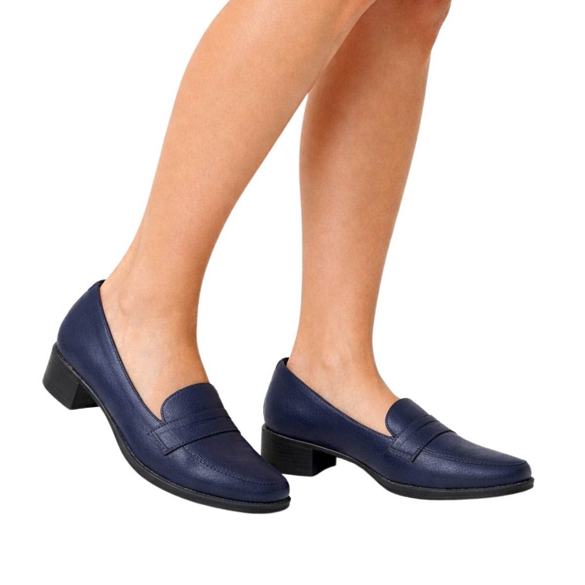 Mocassim Piccadilly Feminino 653023 Marinho Azul Marinho 2