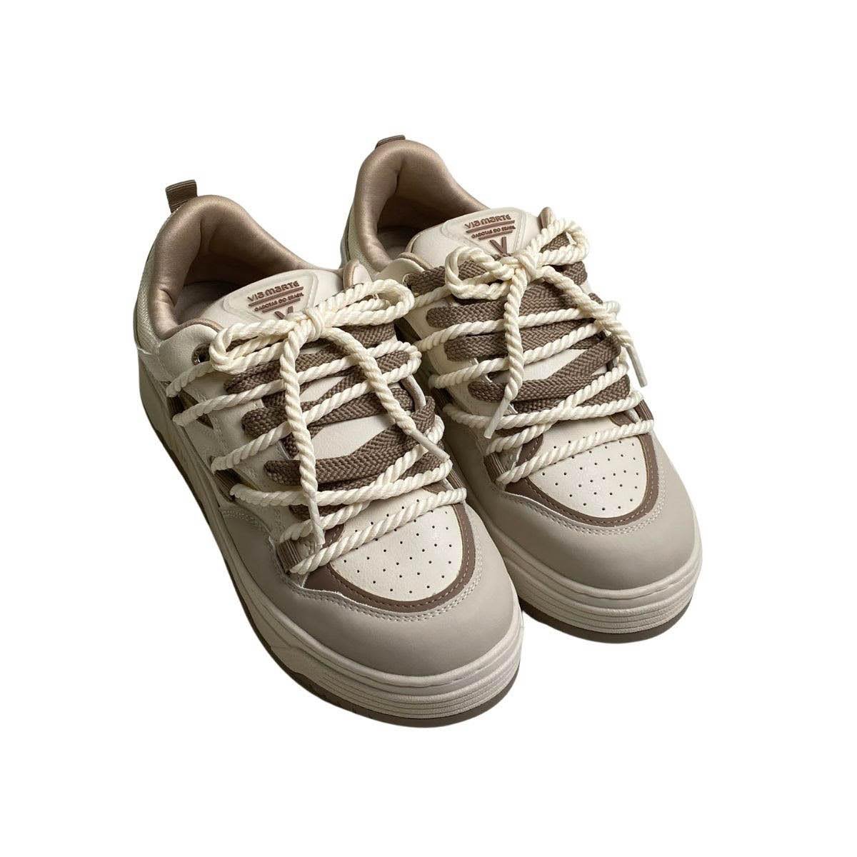 Tênis Via Marte Feminino 225009 Bege Branco 4