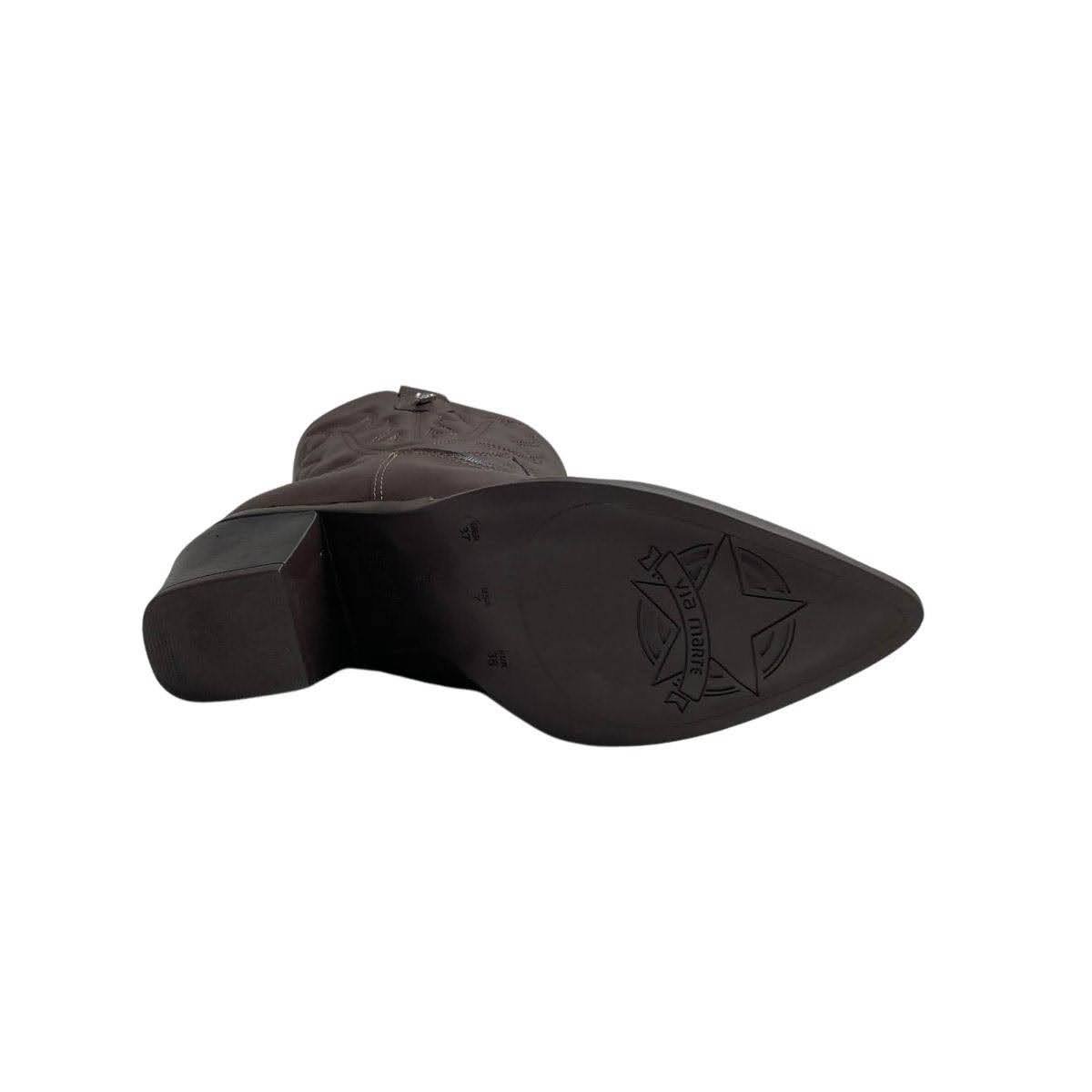 Bota Via Marte Feminina 054014 Marrom Escuro Marrom 6