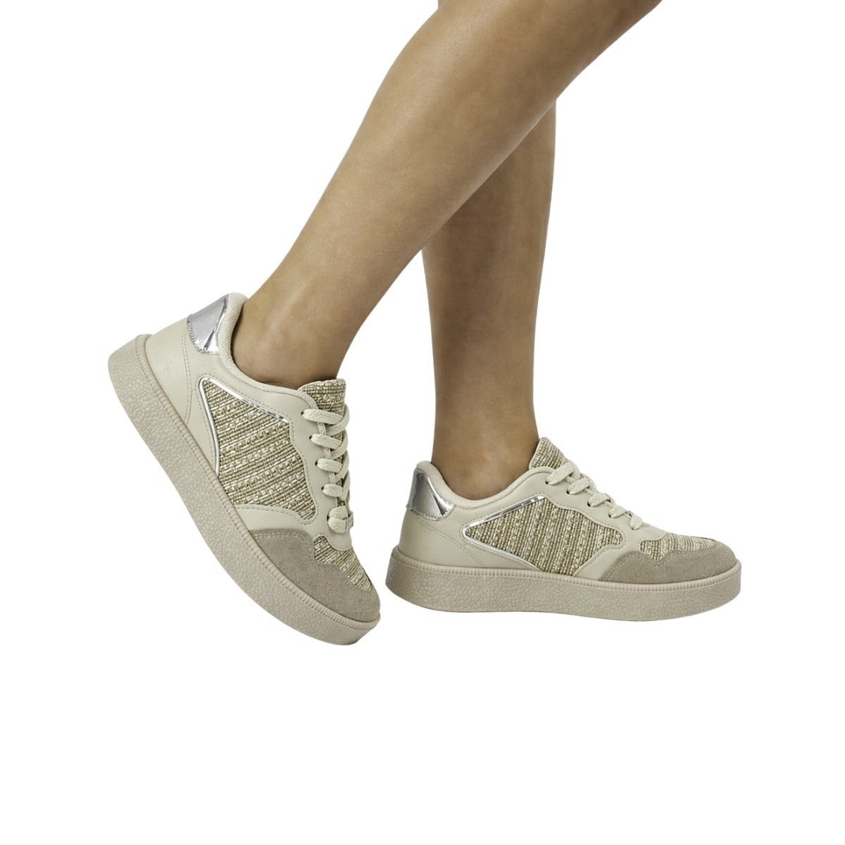 Tênis Vizzano Feminino 1444112 Bege Bege 2