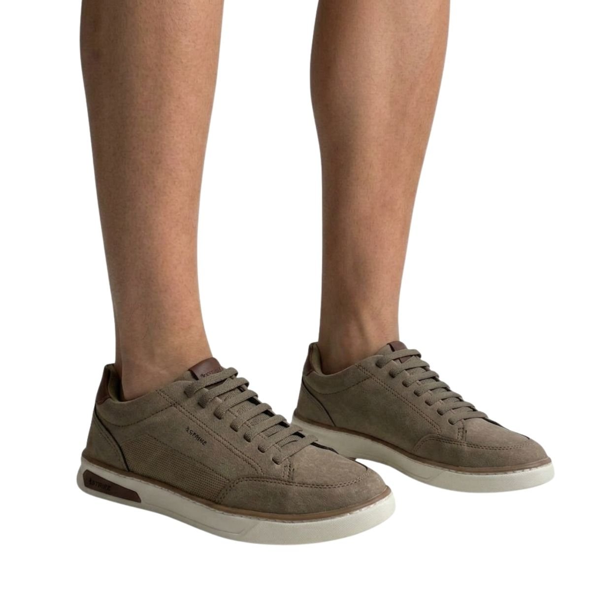Sapatenis Strike Masculino NITRO-10 Bege Marrom 2