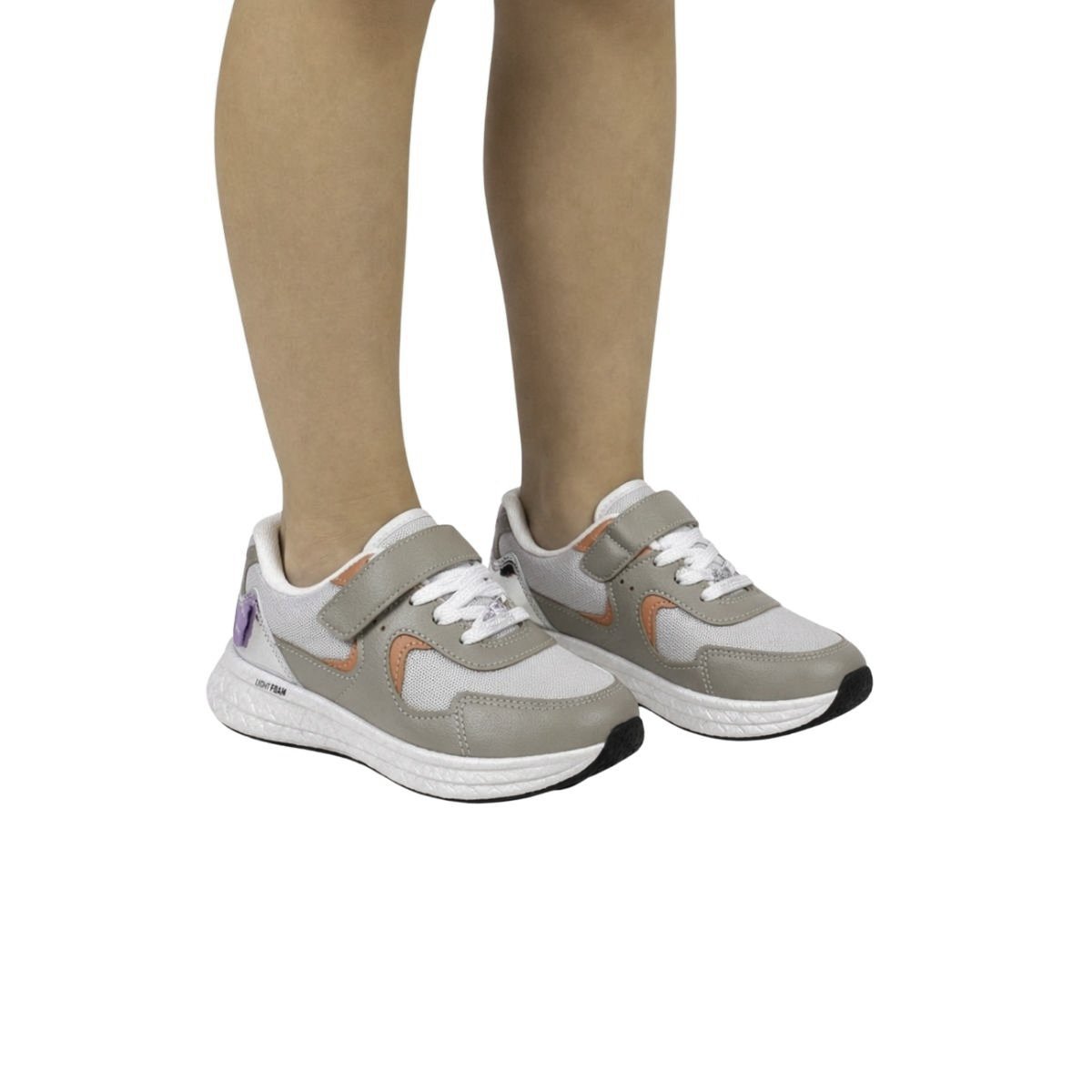 Tênis Molekinha Infantil Menina 2580110 Bege Branco 2
