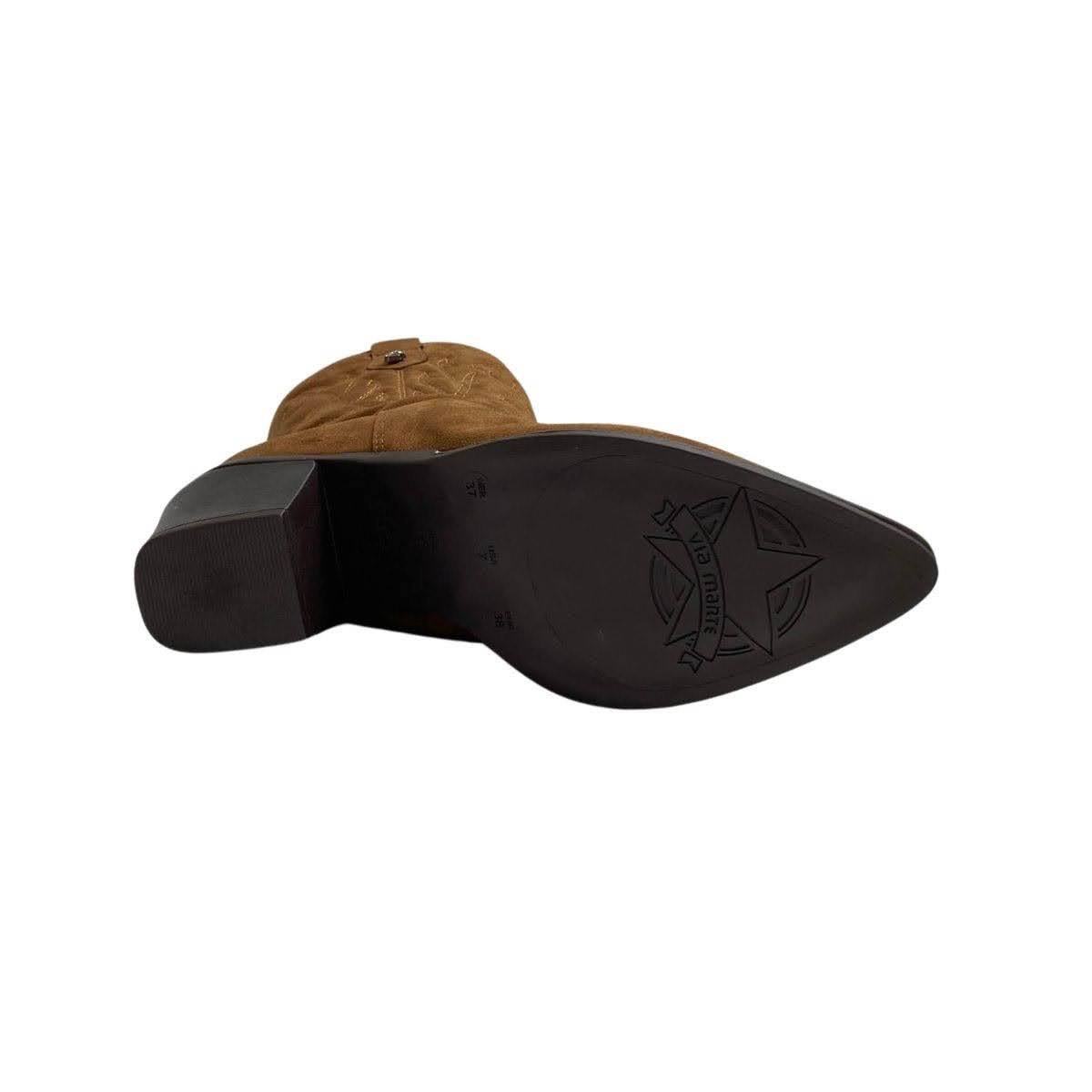 Bota Via Marte Feminina 054014 Marrom Claro Marrom 6