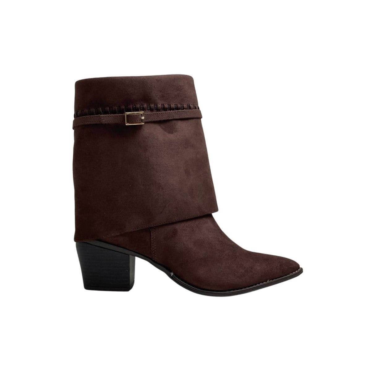 Bota Via Marte Feminina 054017 Marrom Escuro