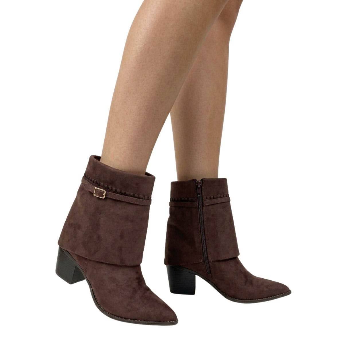 Bota Via Marte Feminina 054017 Marrom Escuro Marrom 2