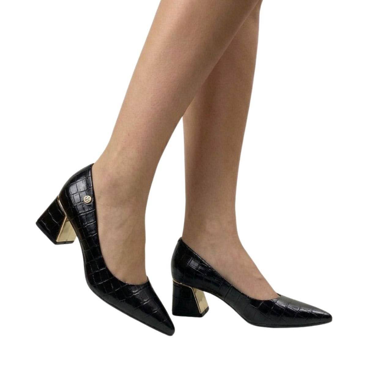 Sapato Bebecê Feminino T3862605 Preto Preto 2