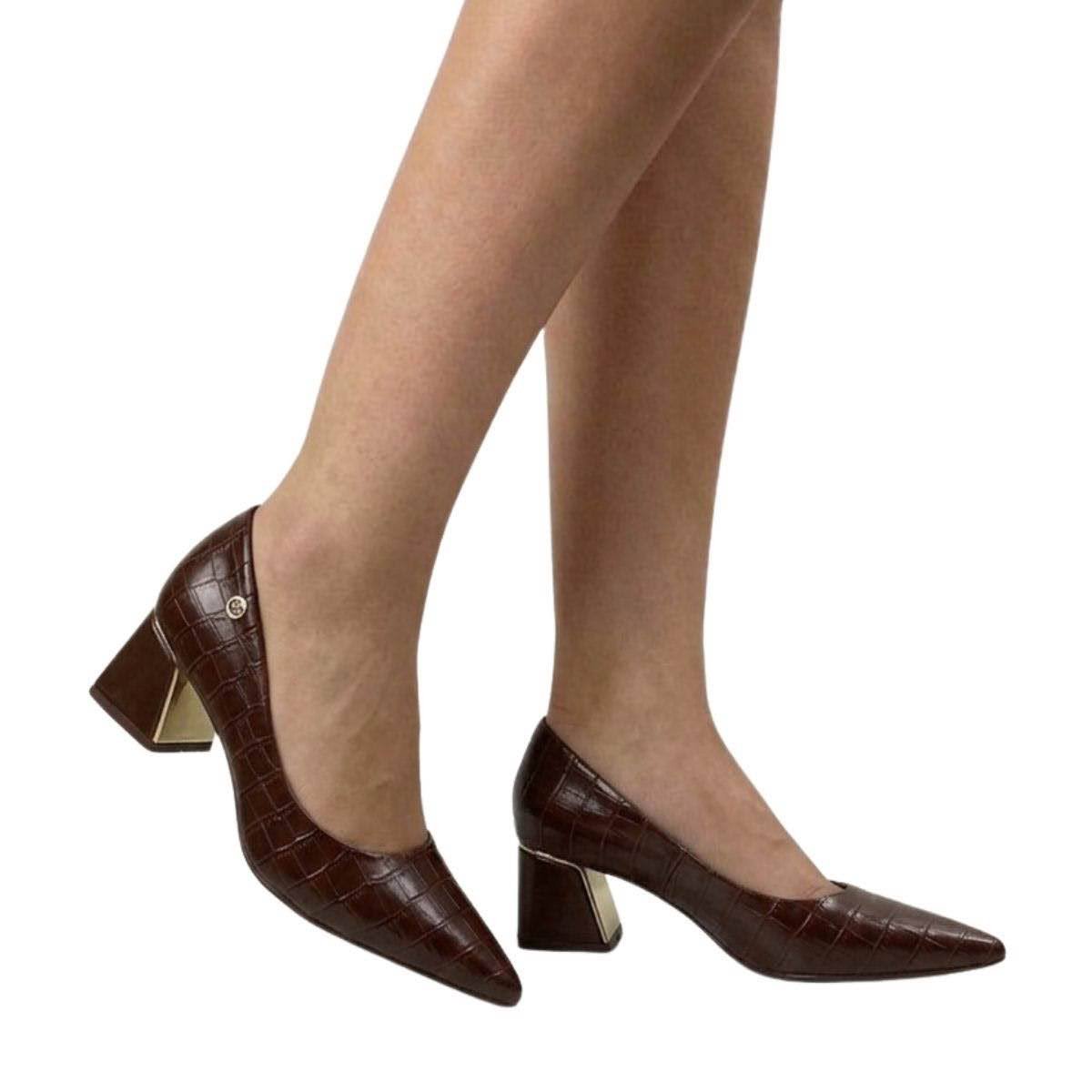 Sapato Bebecê Feminino T3862605 Marrom Escuro Marrom 2