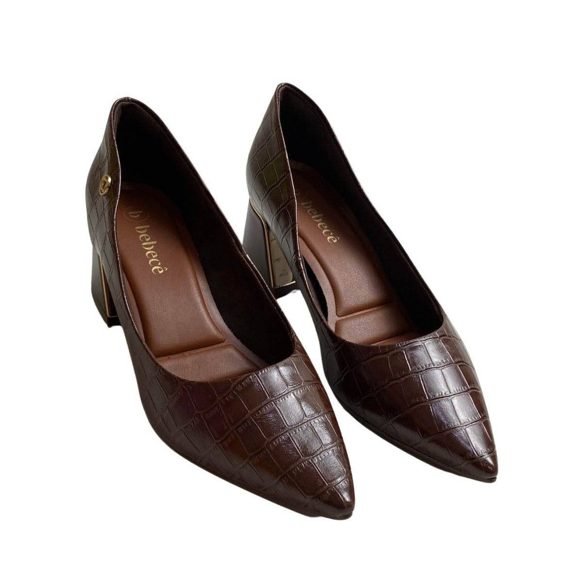 Sapato Bebecê Feminino T3862605 Marrom Escuro Marrom 4