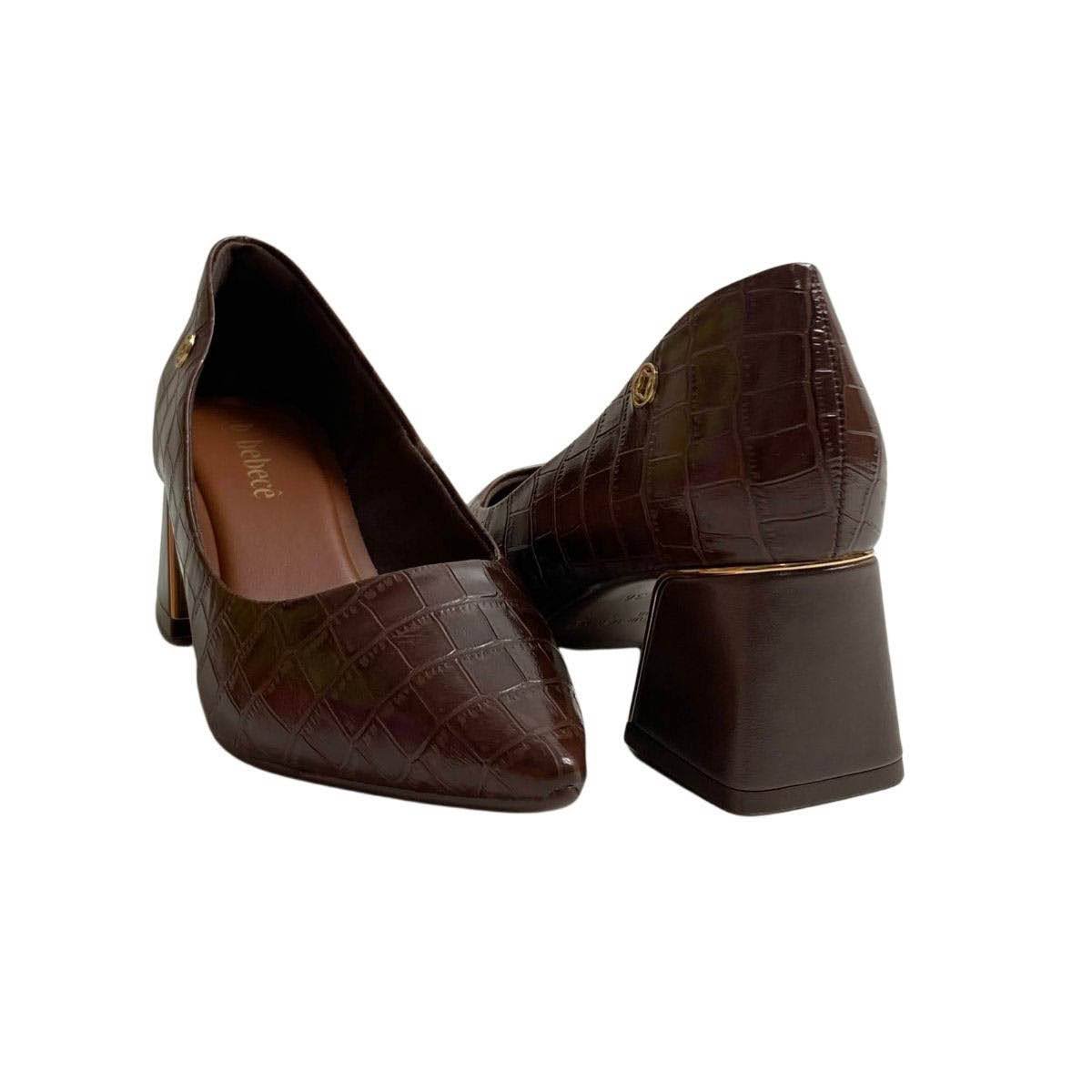Sapato Bebecê Feminino T3862605 Marrom Escuro Marrom 5