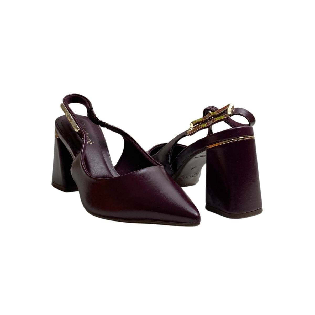 Sapato Bebecê Feminino T7012028 Bordô Bordô 5