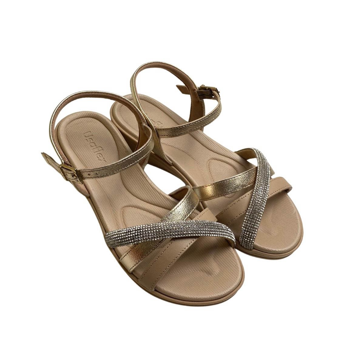Sandália Usaflex Feminina UD04006 Dourada Dourado 4