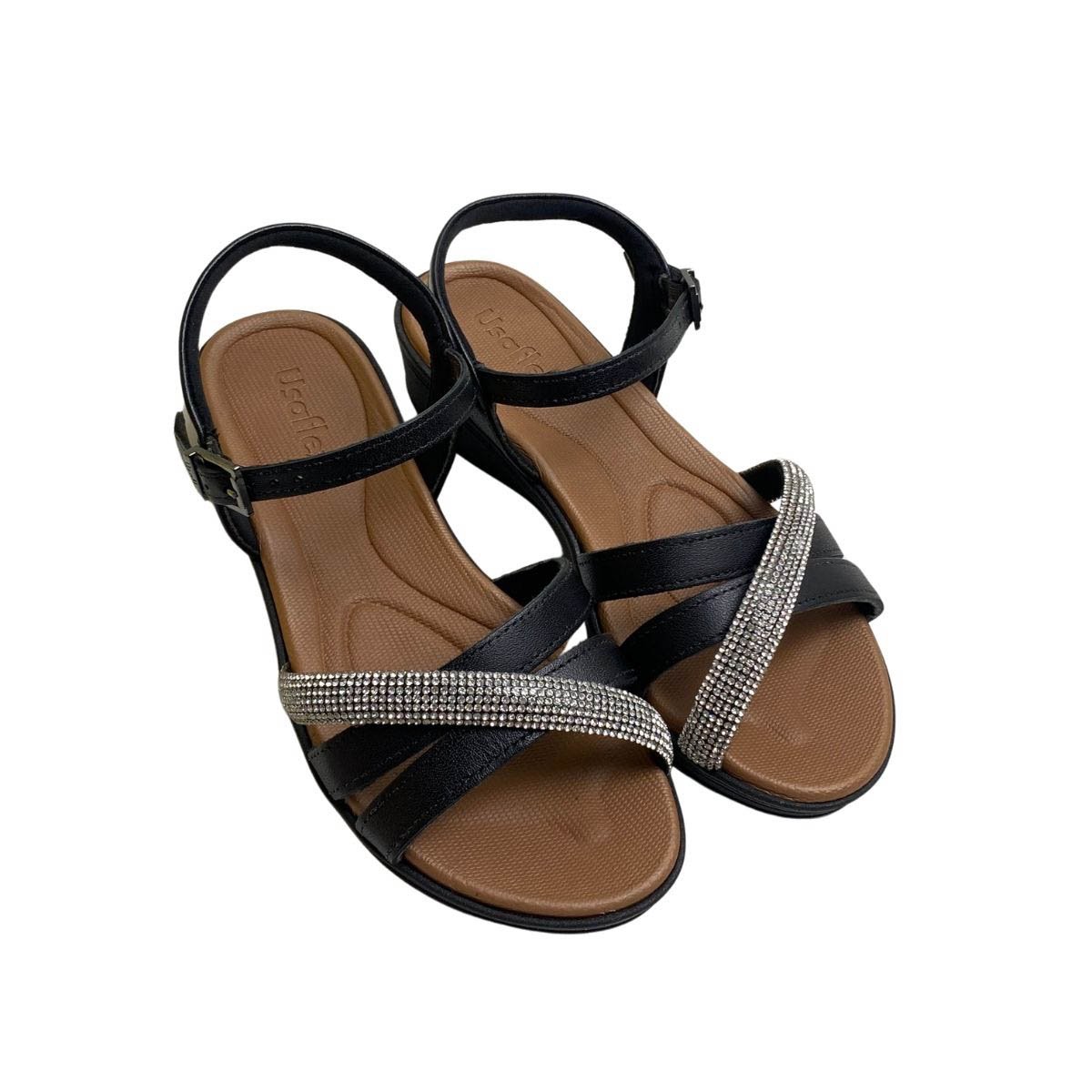 Sandália Usaflex Feminina UD04006 Preta Preto 4